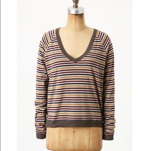 Anthropologie Tiny Era Striped Pullover Top Tee